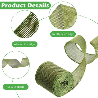 Extended 12-Yard Burlap Ribbon: Natural Wired Edge for Permanent, Handmade Bows & Garlands