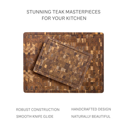 Non-Toxic Teak End-Grain Cutting Board, FSC-Certified – Teakhaus