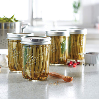 Quilted Glass Jelly Jars, 8 oz, BPA-Free, 12-Count - Ball