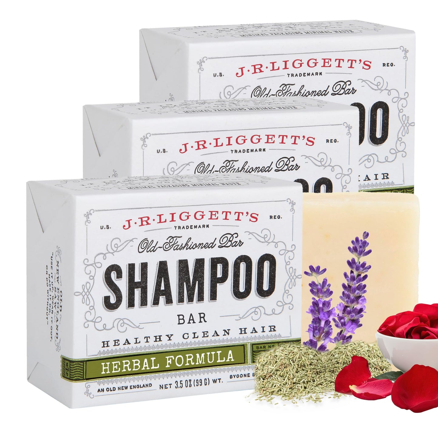Plastic-Free, Sulfate-Free Shampoo Bar 3-Pack, Vegan – J.R. Liggett's
