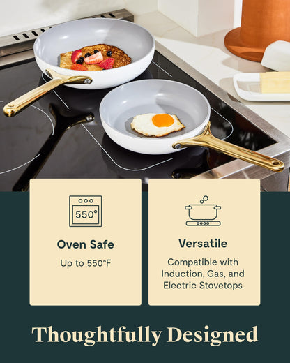 PFAS-Free Ceramic Nonstick Fry Pan Duo – Caraway