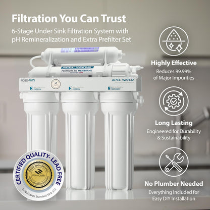 PFAS & Lead Under-Sink Reverse Osmosis System, 5-Stage – APEC ROES-100