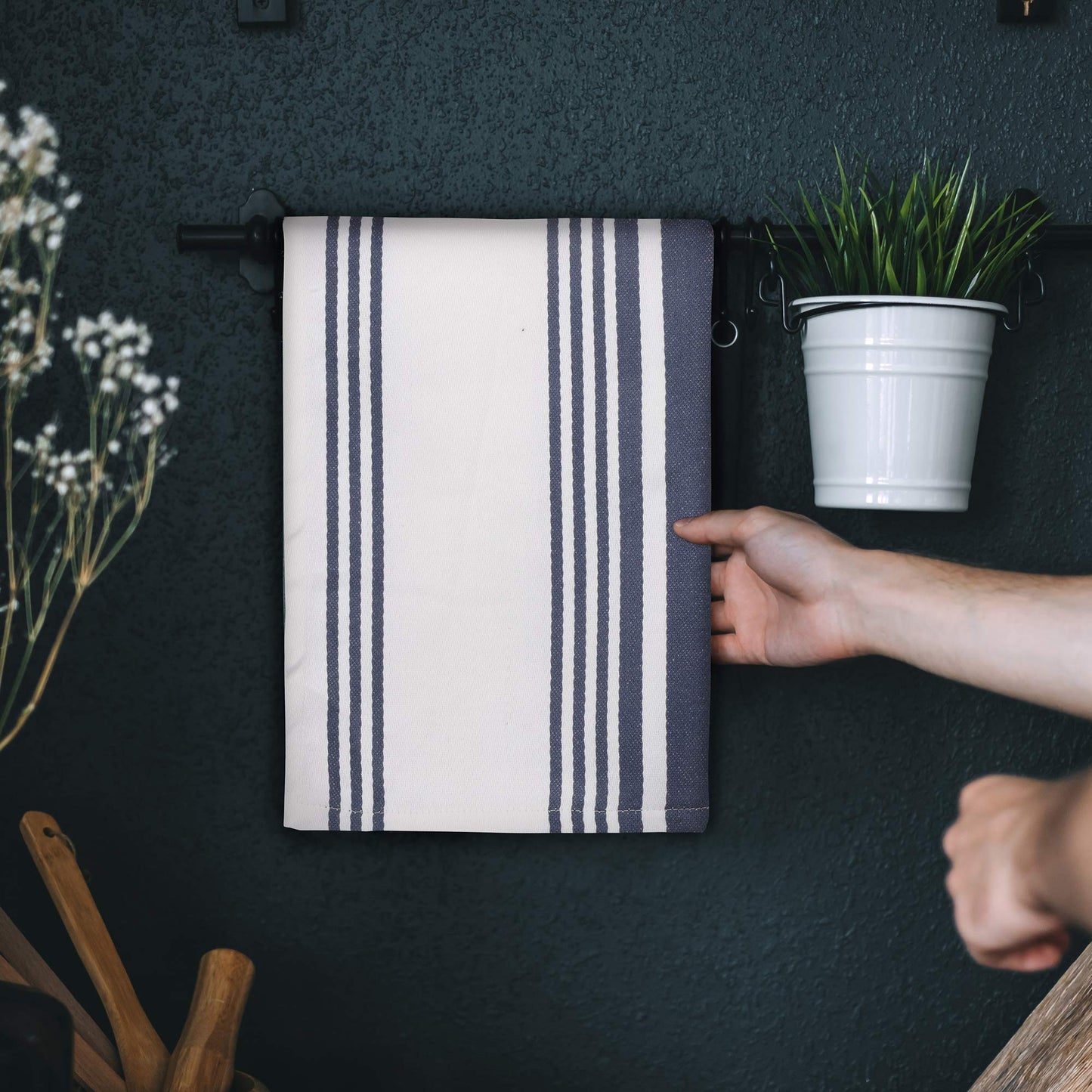 Microplastic-Free Kitchen: Urban Villa Cotton Dish Towels 6-Pack Non-Toxic