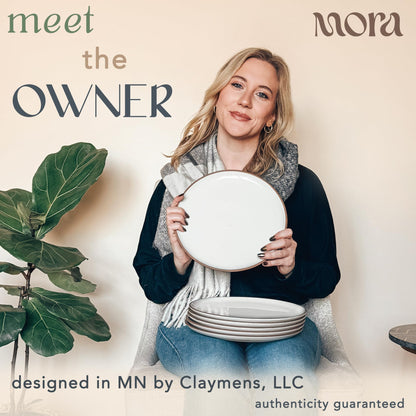 Lead-Free Ceramic Dinner Plates, Lab-Tested – Mora (Set of 6)