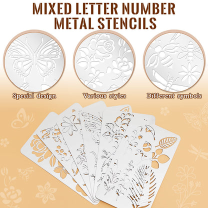 Sustainable Gift Wrap: Lewtemi Metal Stencils Stainless Steel Craft Non-Toxic