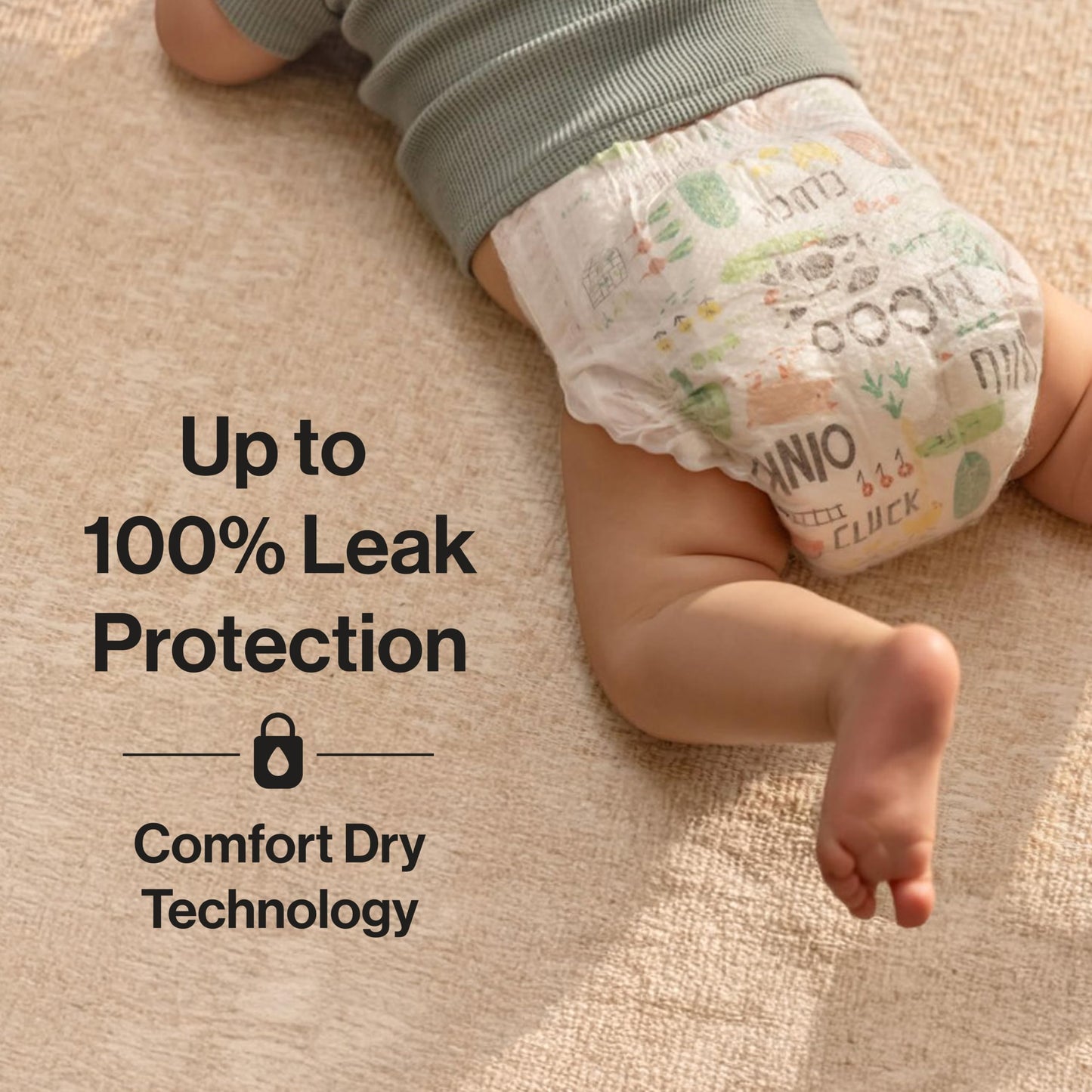 The Honest Company Comfort Dry Diapers: TCF Plant-Based Protection