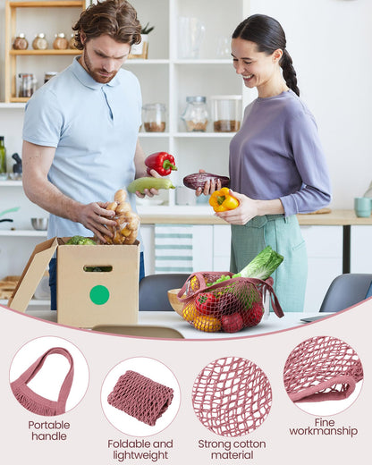 Eccliy Reusable Cotton Mesh Grocery & Produce Bags (12-Pack)