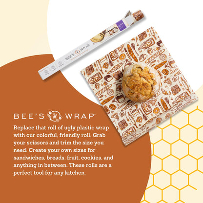 Plastic-Free Vegan Reusable Food Wrap Roll – Bee's Wrap