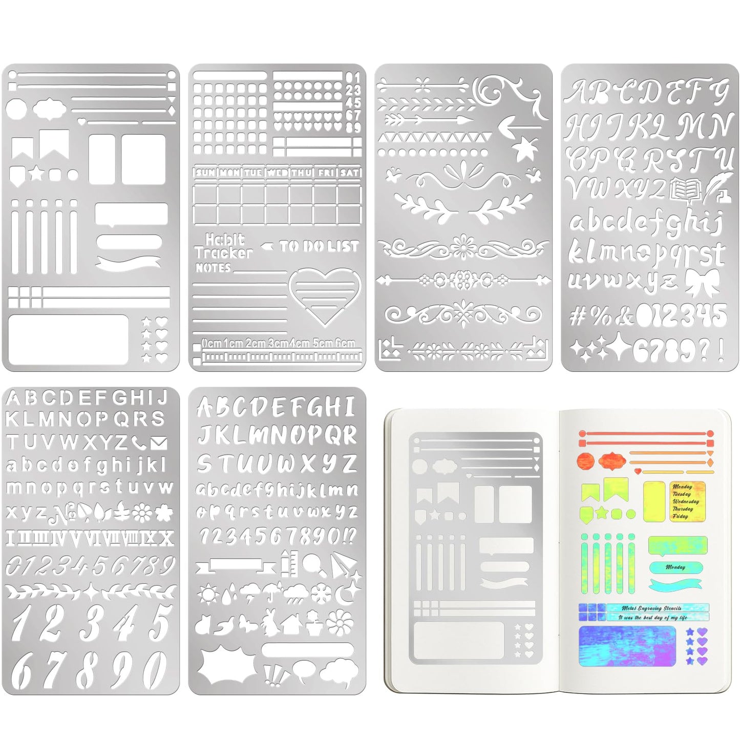 Sustainable Gift Wrap: Lewtemi Metal Stencils Stainless Steel Craft Non-Toxic