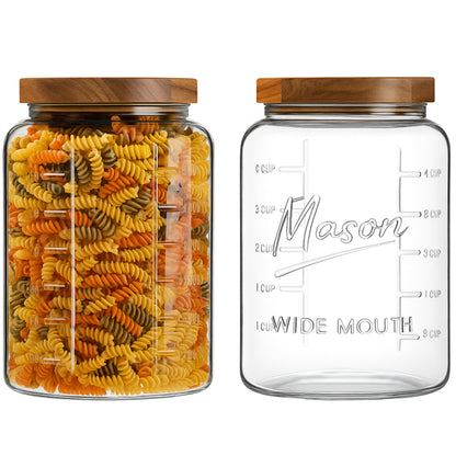 Plastic-Free 1-Gallon Glass Mason Jar with Acacia Wood Lid – Kitchentoolz