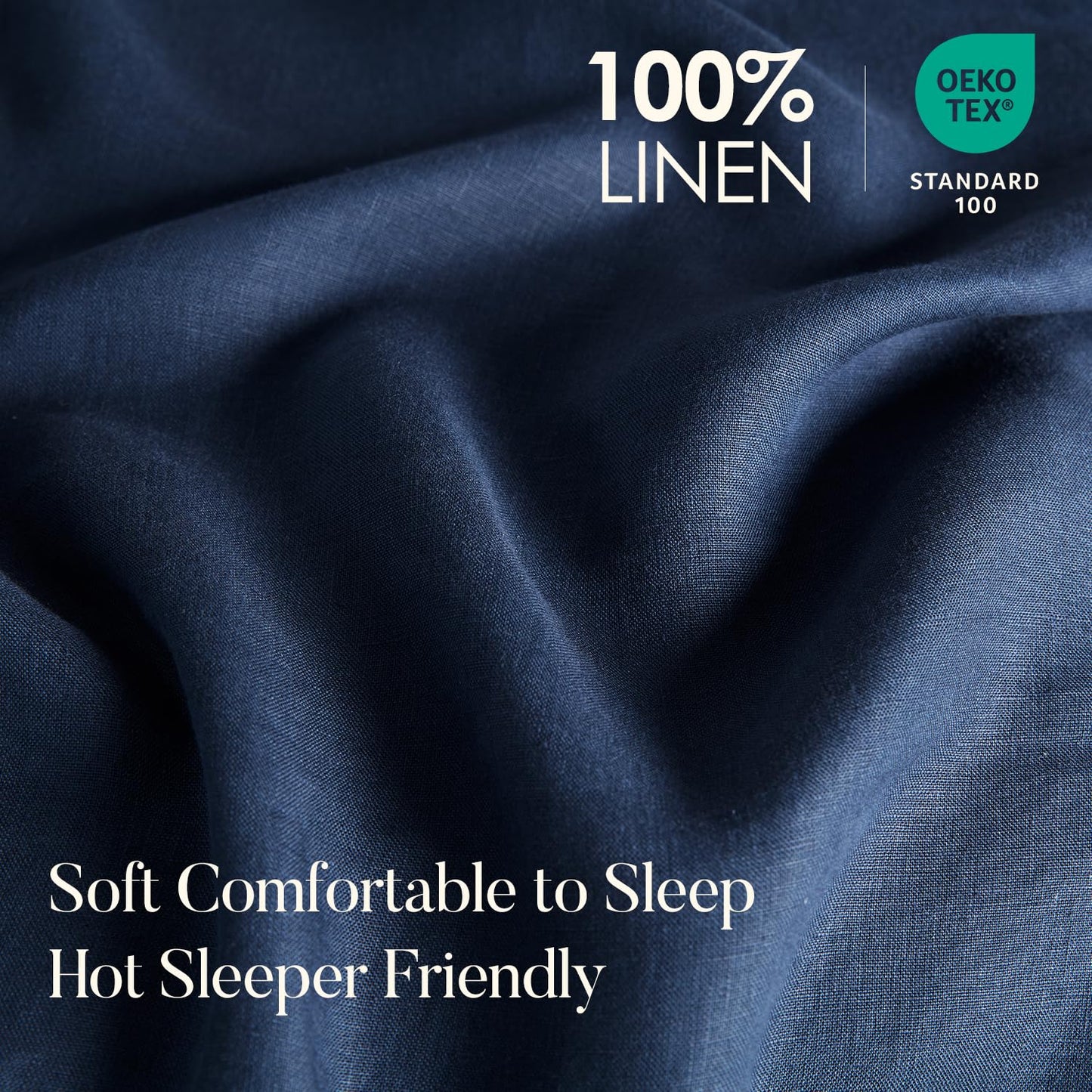 DAPU 100% Pure French Linen Sheets: Natural Normandy Flax Set