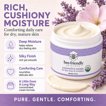 USDA Certified Organic Fragrance-Free Face Cream, Corrective – BeeFriendly