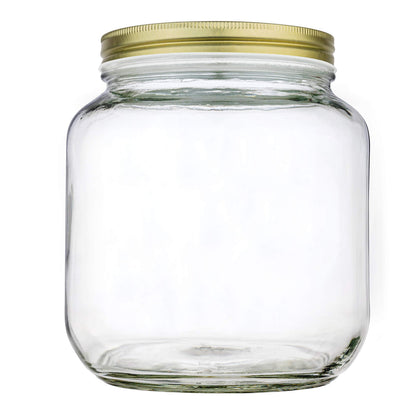 Half-Gallon Glass Mason Jars with Metal Lids, 2-Pack - Kitchentoolz