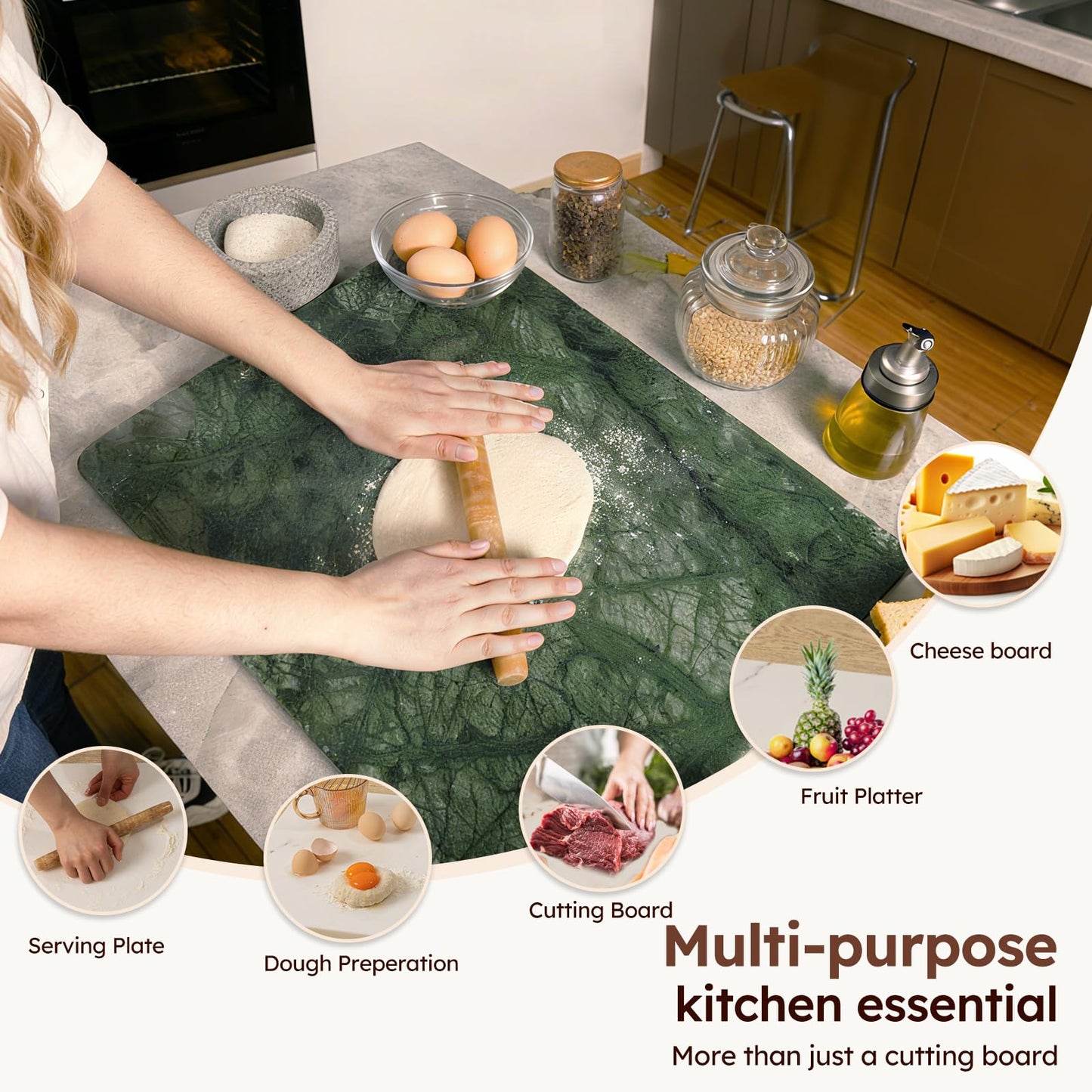 Non-Toxic Natural Granite Cutting & Pastry Board – Diflart