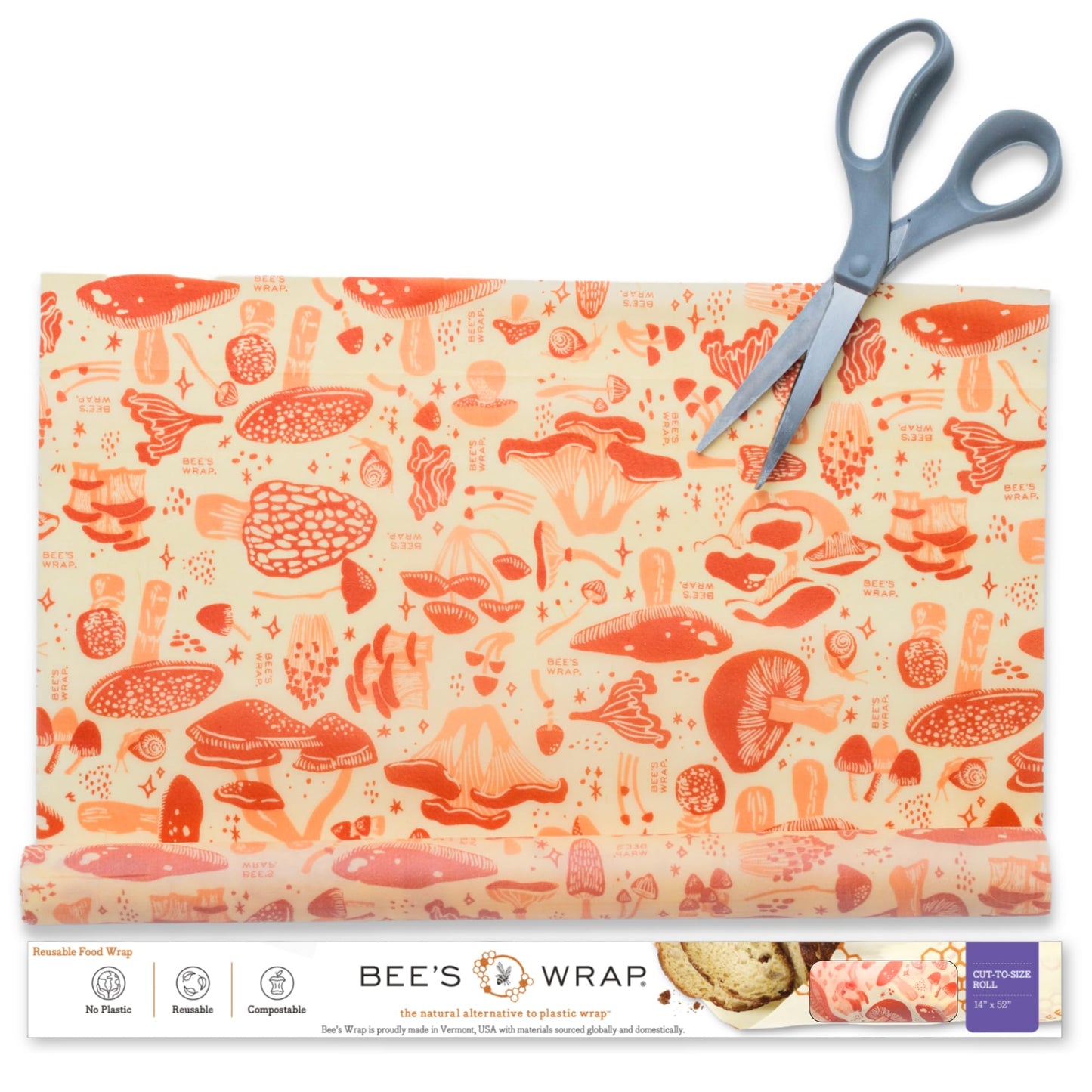 Plastic-Free Vegan Reusable Food Wrap Roll – Bee's Wrap