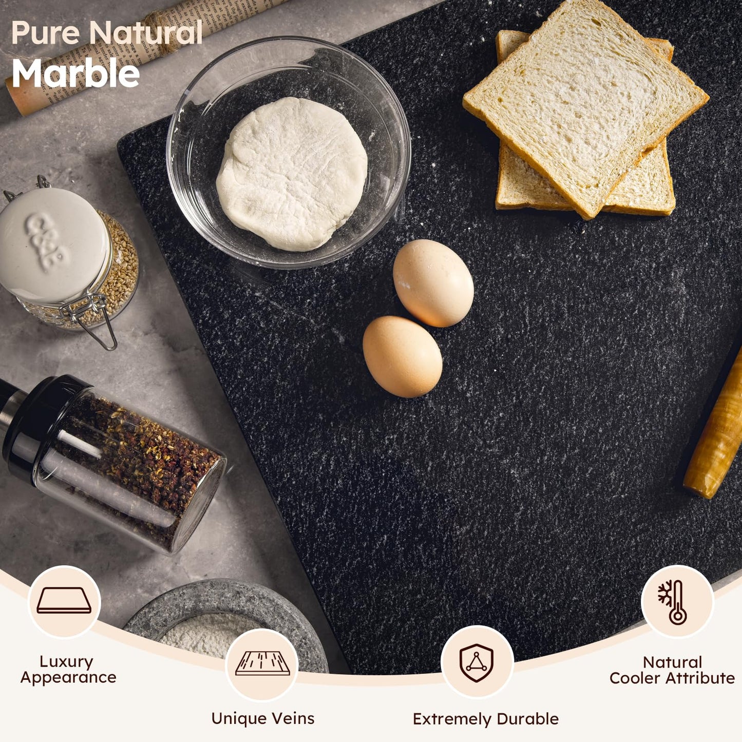 Non-Toxic Natural Granite Cutting & Pastry Board – Diflart