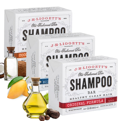 Plastic-Free, Sulfate-Free Shampoo Bar 3-Pack, Vegan – J.R. Liggett's