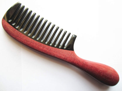 Handmade Buffalo Horn & Sandalwood Anti-Static Combs, 2-Pack – Myhsmooth