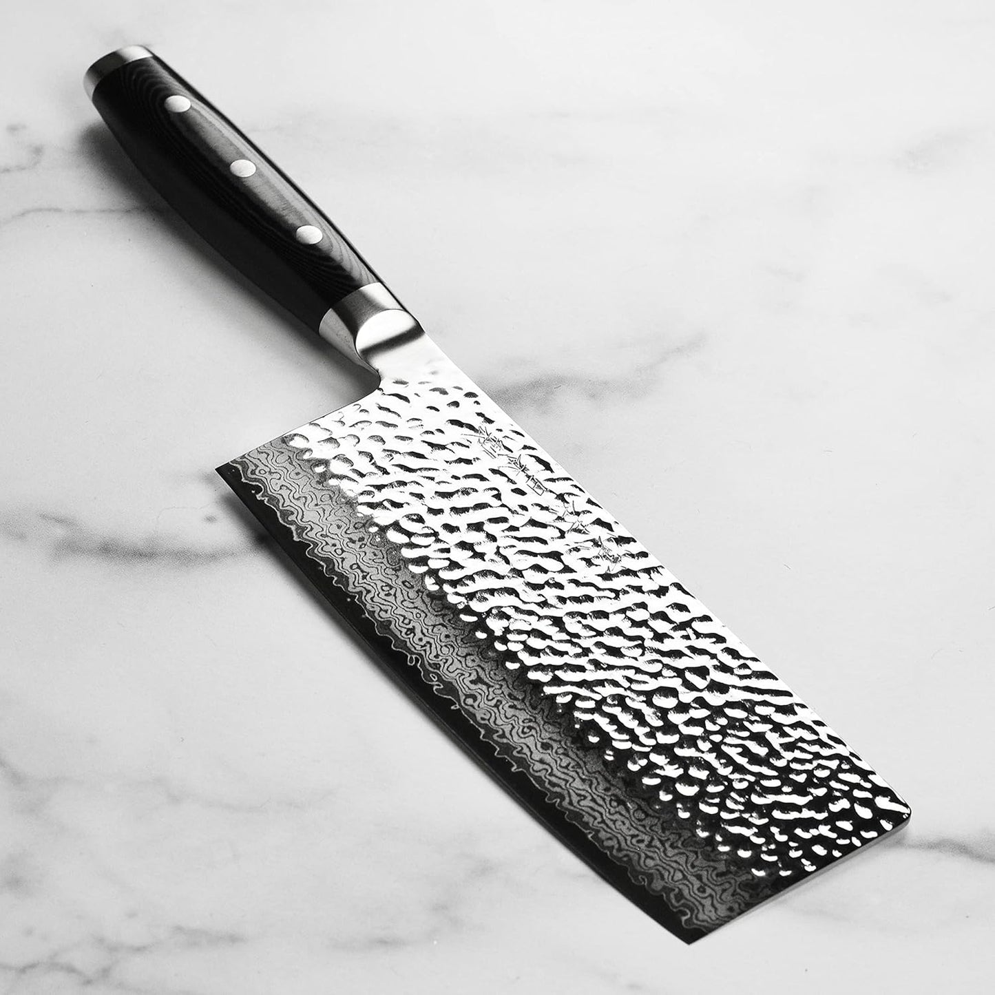 Enso HD 7" Vegetable Cleaver (VG10 Hammered Damascus)