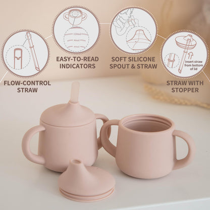 Moonkie 3-in-1 Food-Grade Silicone Training Cup (4 oz)