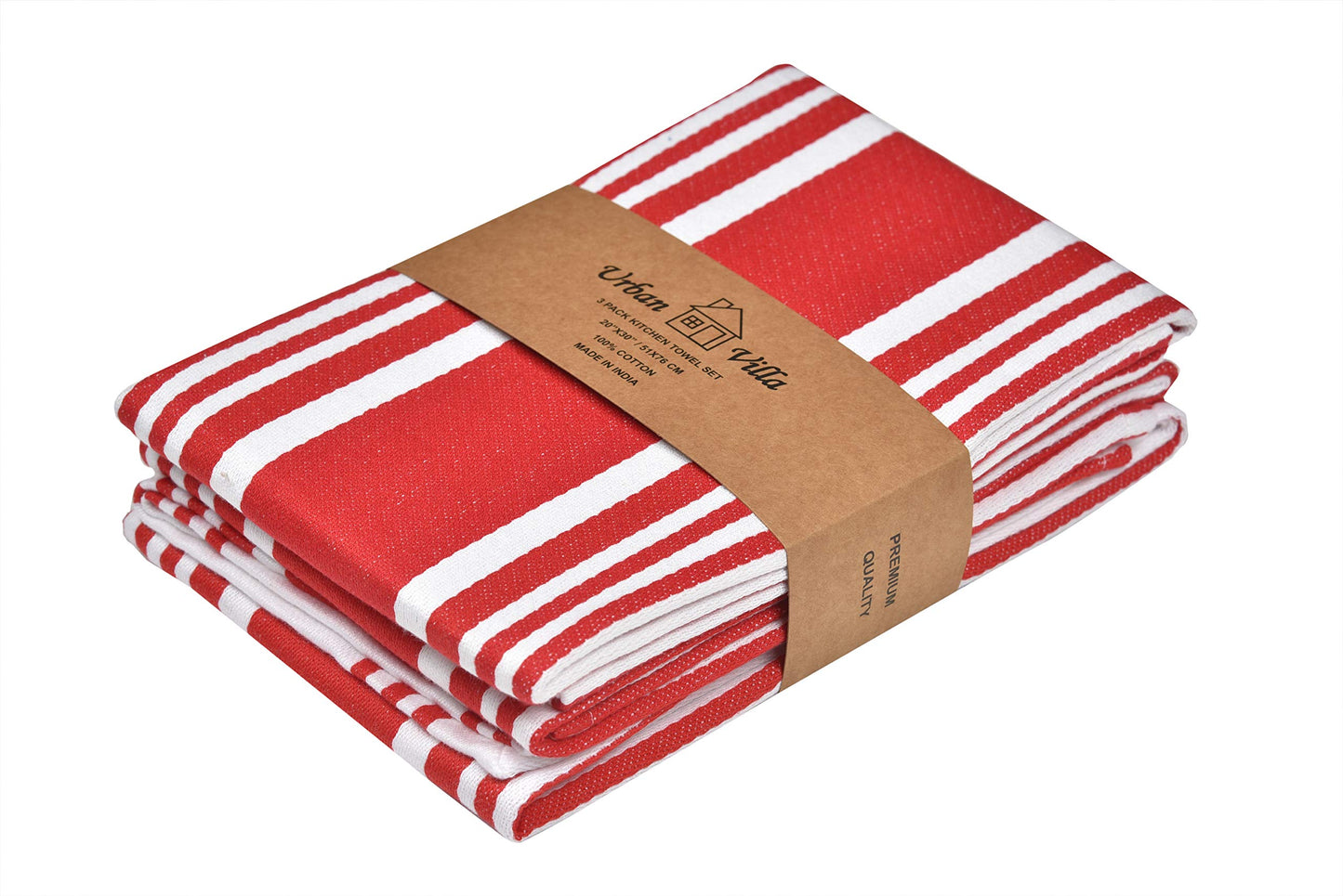 Microplastic-Free Kitchen: Urban Villa Cotton Dish Towels 6-Pack Non-Toxic