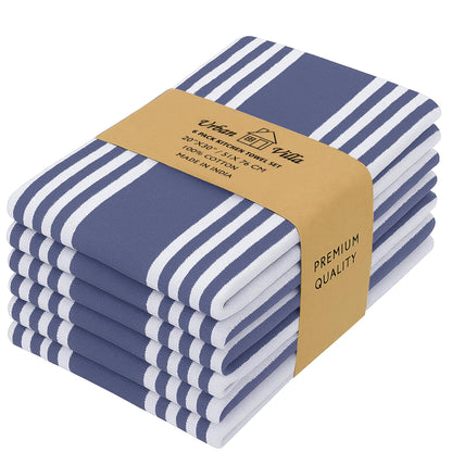 Microplastic-Free Kitchen: Urban Villa Cotton Dish Towels 6-Pack Non-Toxic