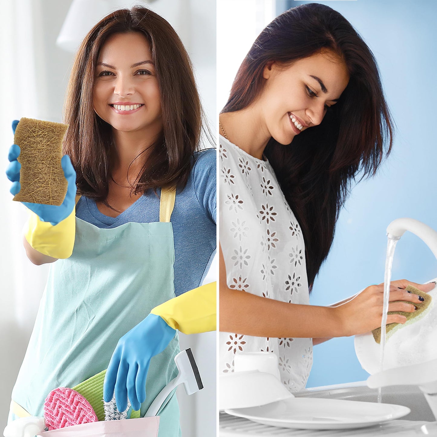 Microplastic-Free Kitchen: Airnex Biodegradable Natural Sponges Non-Toxic