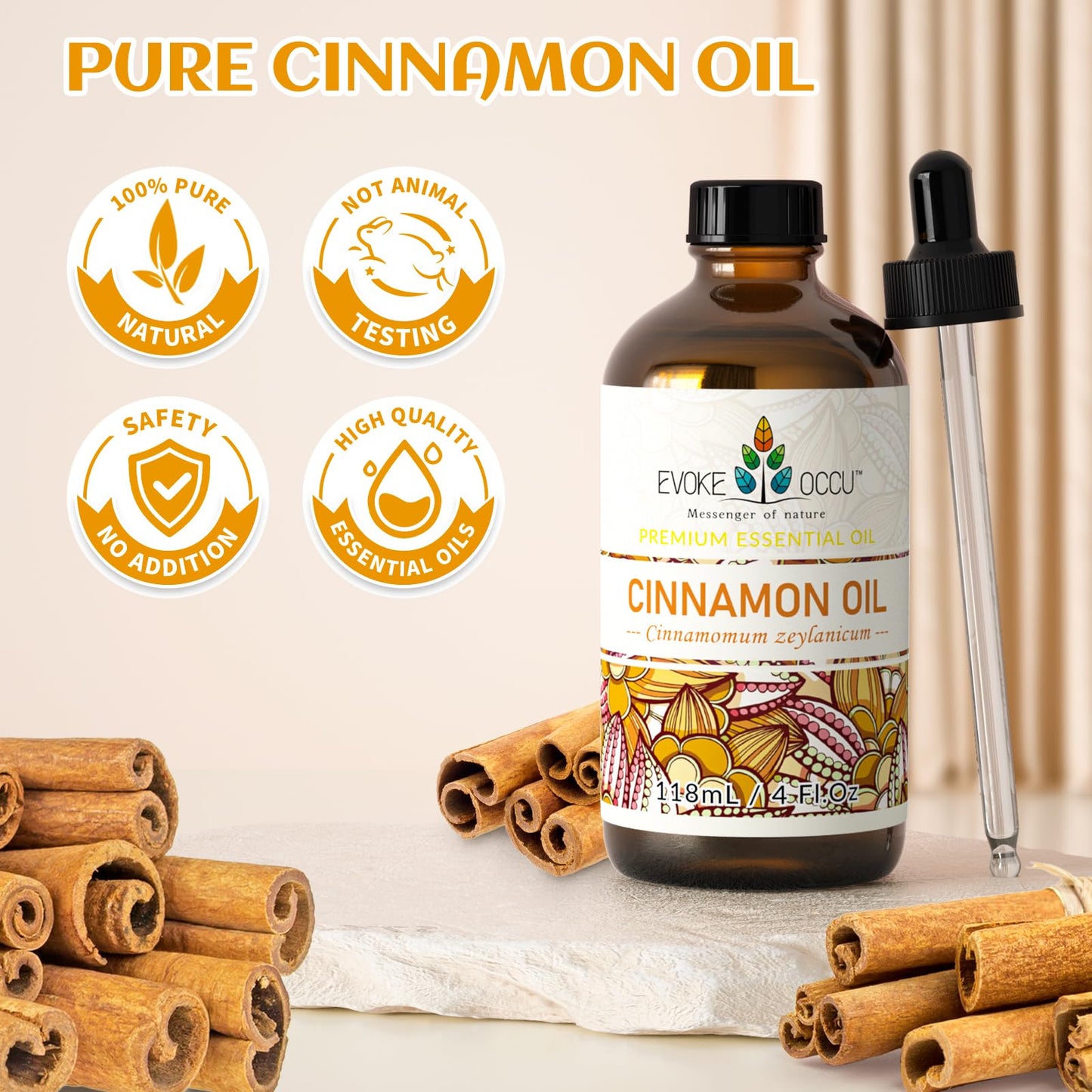 EVOKE OCCU 100% Pure Clary Sage Essential Oil: 4oz Value Size