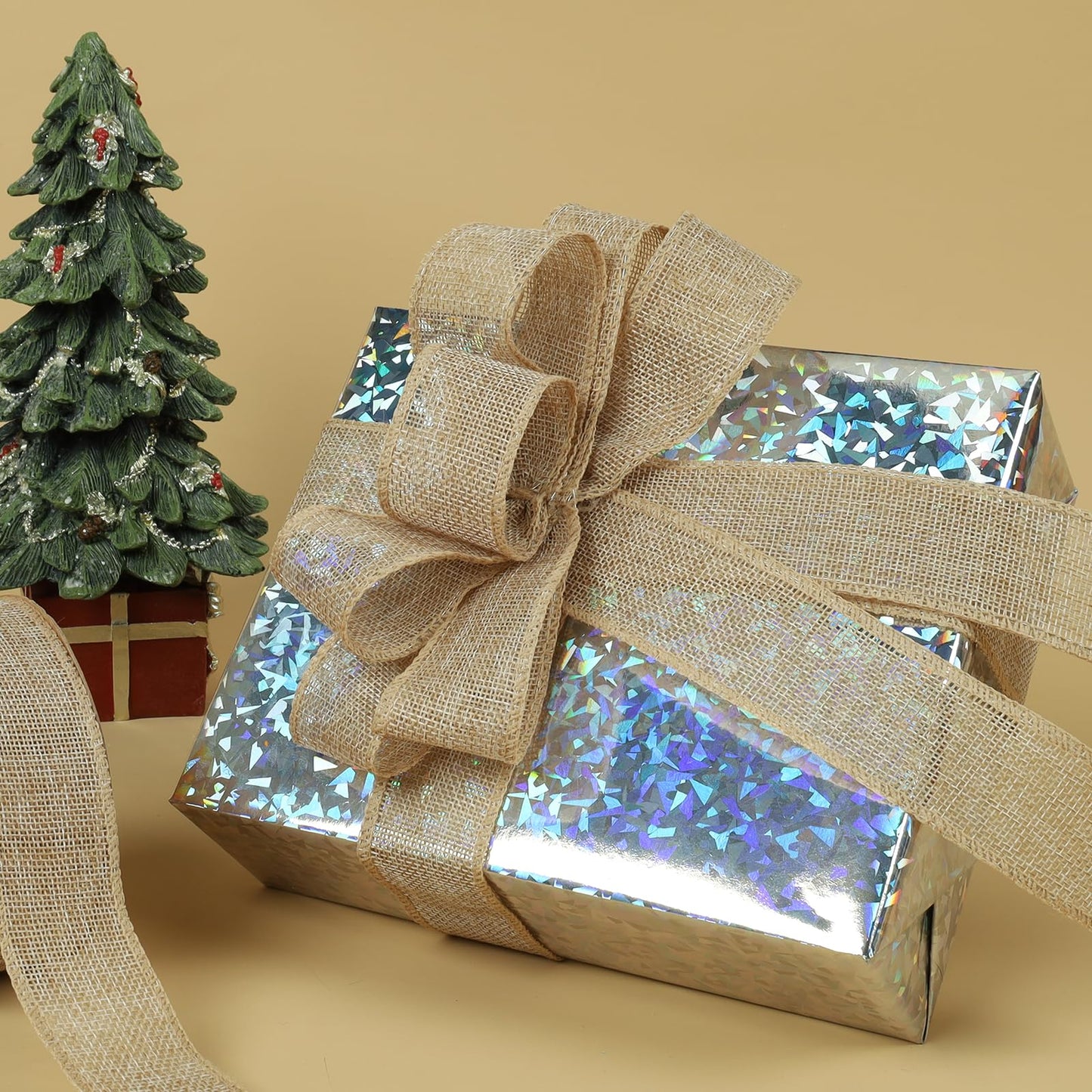 Natural Burlap Wired Ribbon: The Zero-Waste Christmas Accessory That Replaces Synthetic Plastic