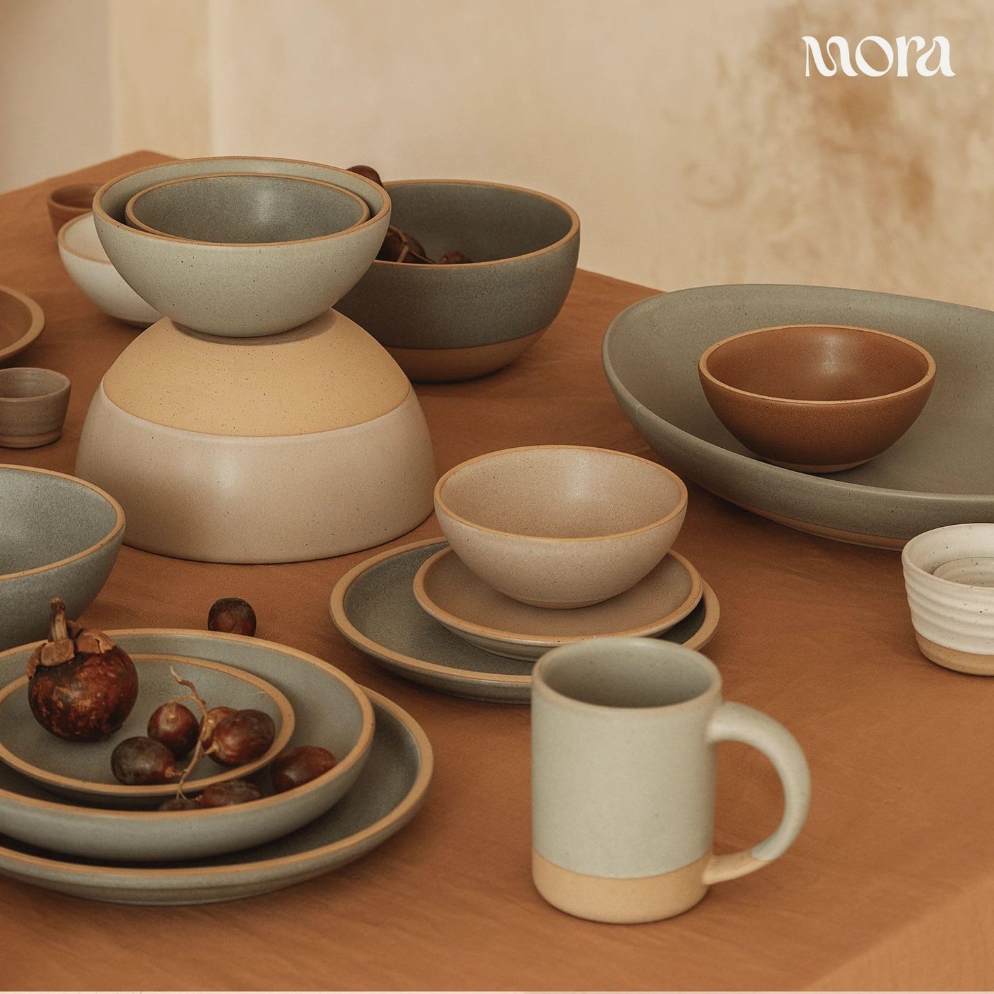 Lead-Free Ceramic Bowls, Lab-Tested – Mora (Set of 4, 28oz)