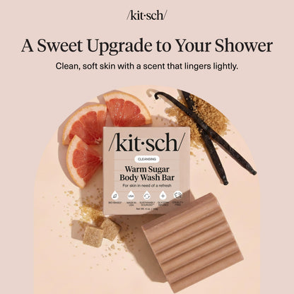 Plastic-Free Sugar Body Scrub Bar, Vegan & Leaping Bunny – Kitsch