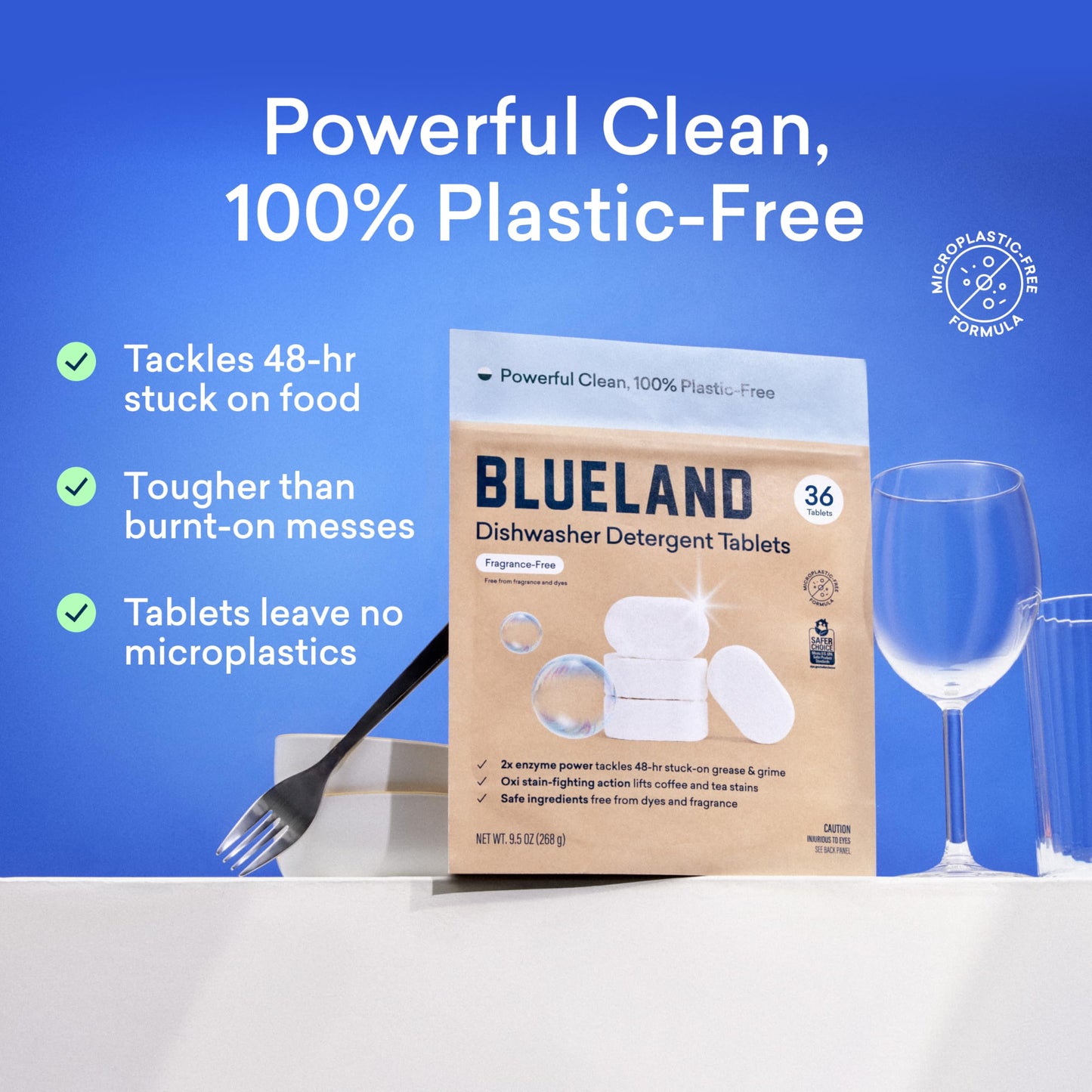 Blueland 100% Plastic-Free Dishwasher Detergent Tablets (36 Count)
