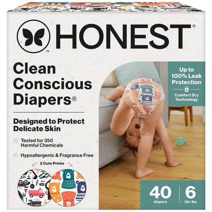 The Honest Company Comfort Dry Diapers: TCF Plant-Based Protection