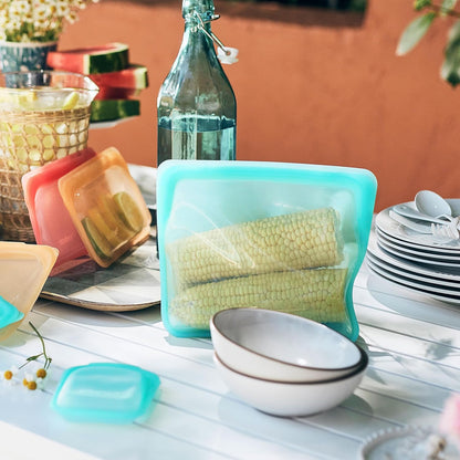 Reusable Silicone Food Storage Bags, Rainbow 4-Pack – Stasher