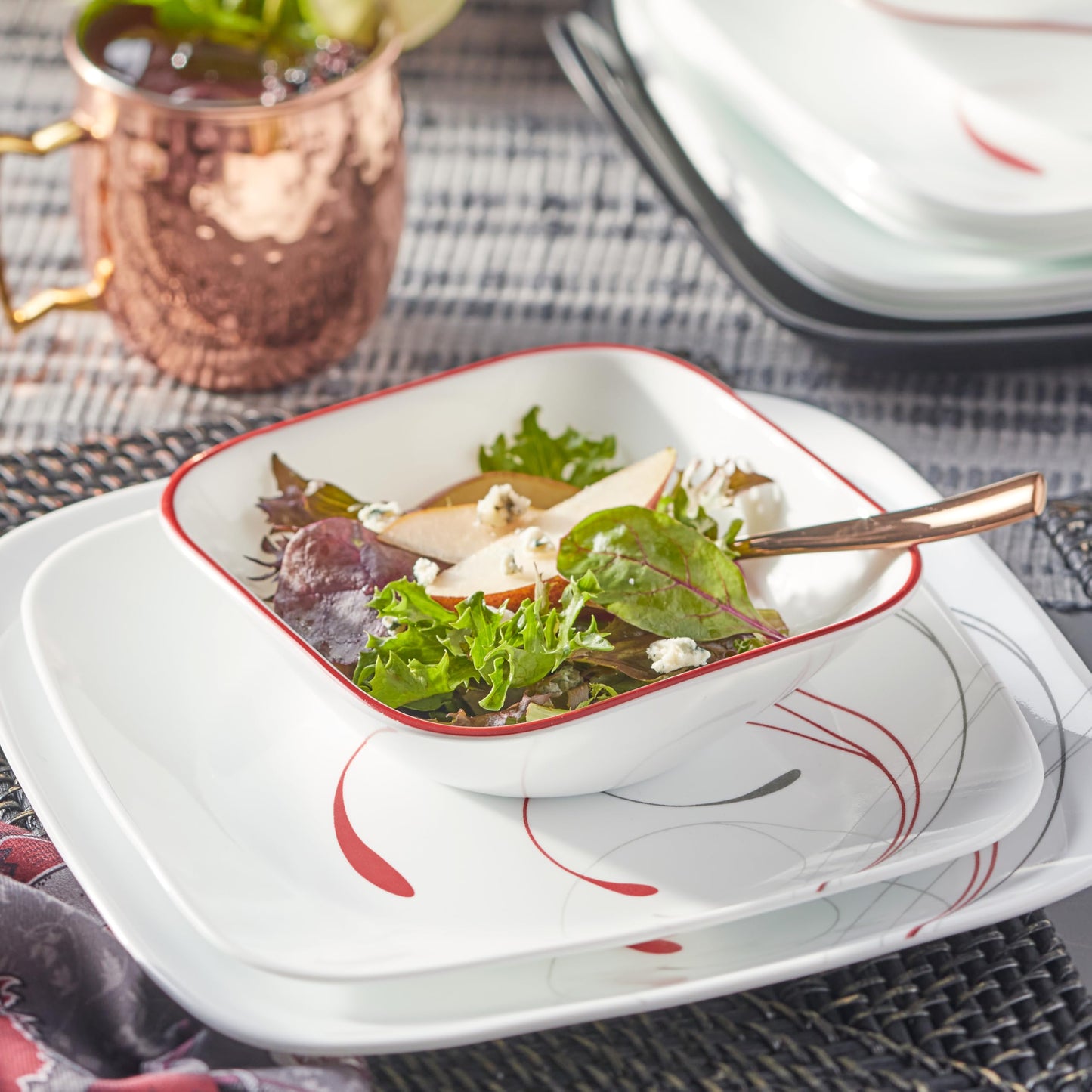 Non-Toxic Glass Dinnerware Set, Service for 6 – Corelle Wandering Grove