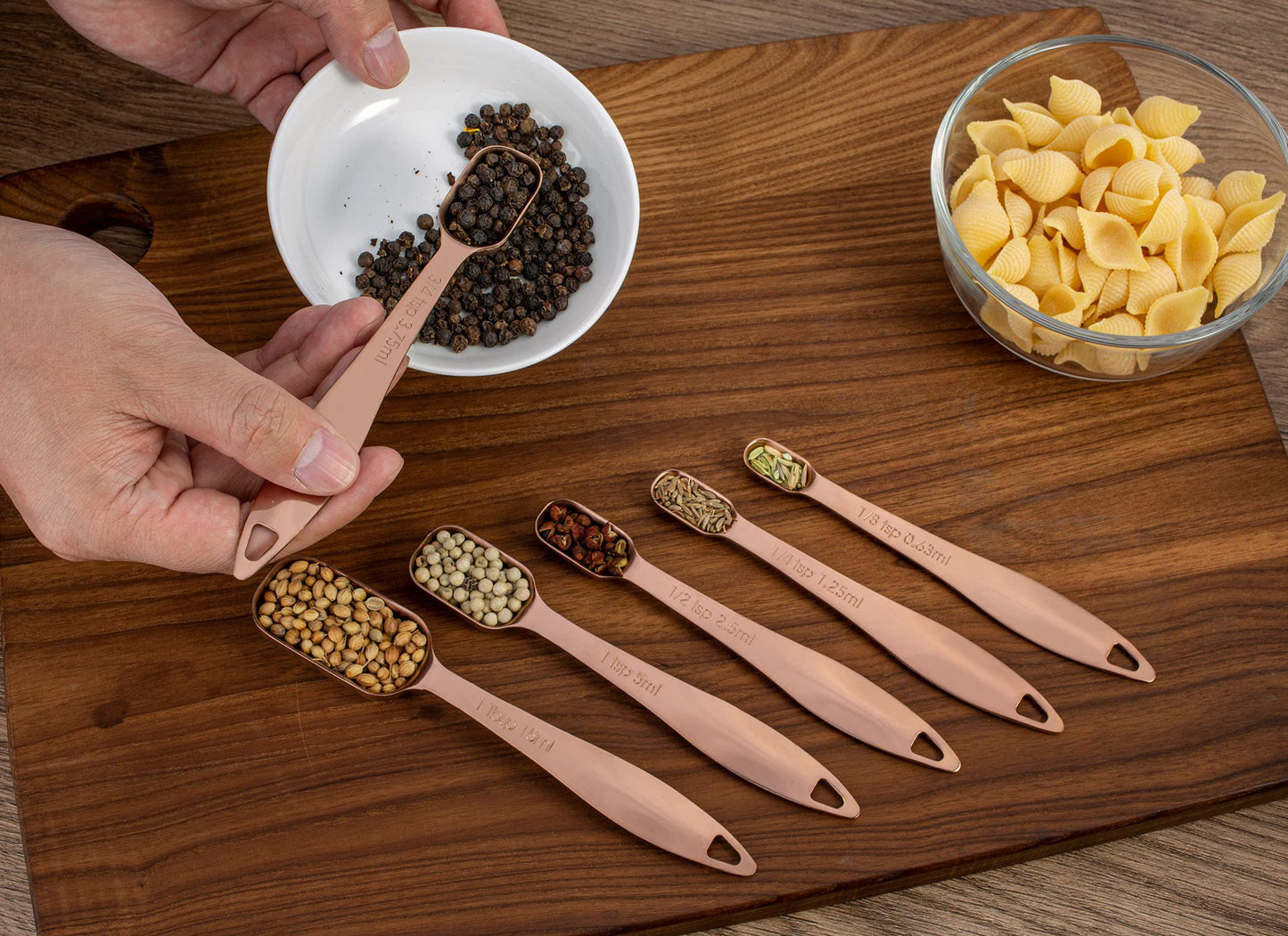 Microplastic-Free 18/8 Stainless Steel Measuring Cups & Spoons Set, 13-Piece