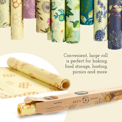 Plastic-Free Vegan Reusable Food Wrap Roll – Bee's Wrap