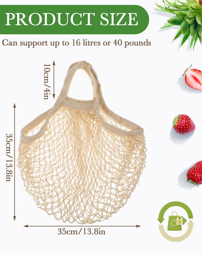 Eccliy Reusable Cotton Mesh Grocery & Produce Bags (12-Pack)