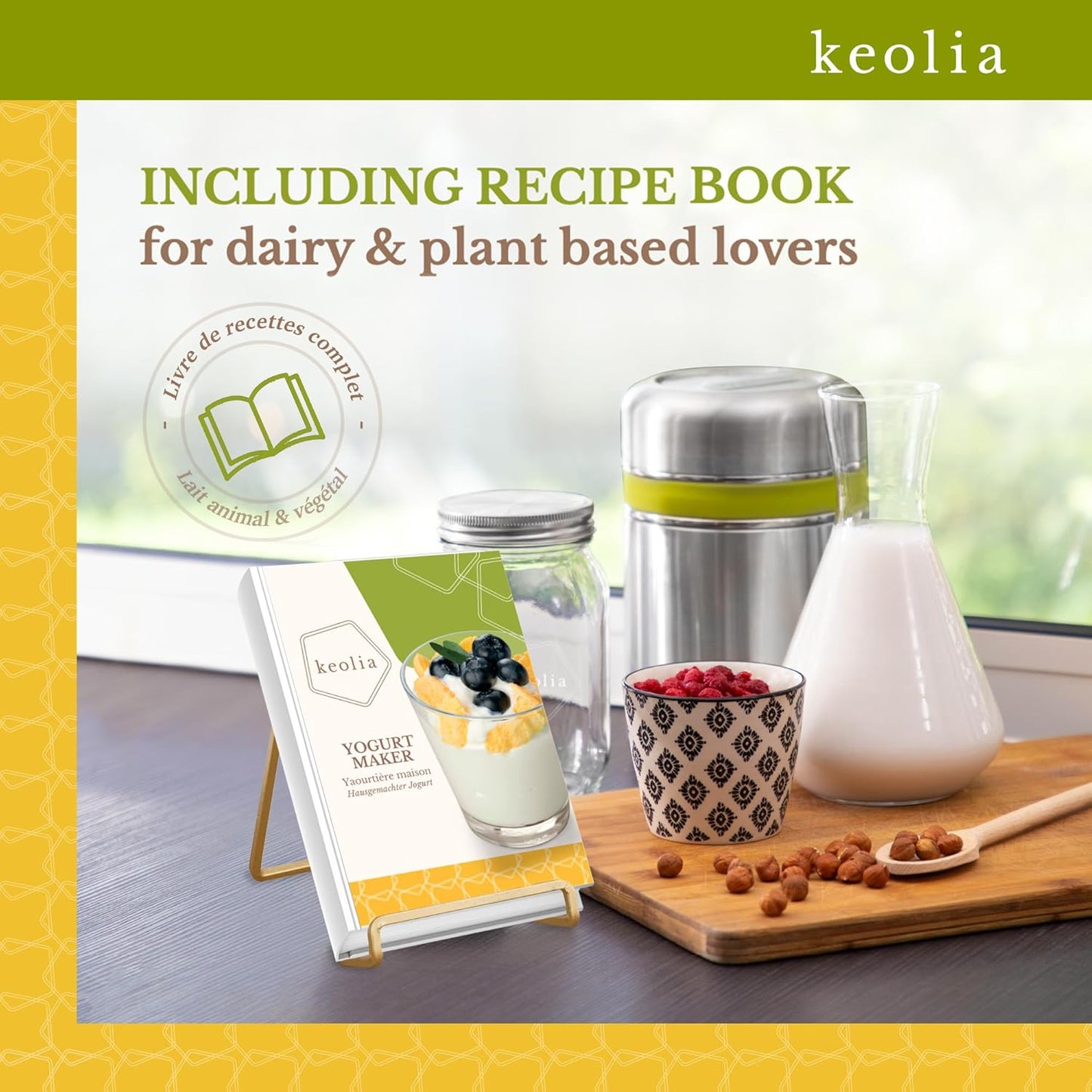 Microplastic-Free Non-Electric Yogurt Maker Kit with Glass Jar – Keolia