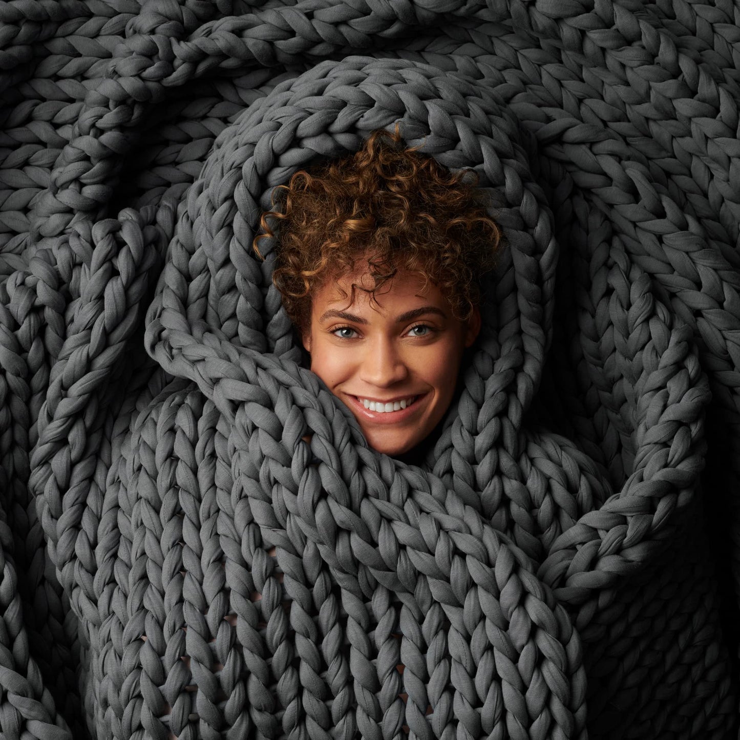 Toxin-Free Sleep: Bearaby Organic Cotton 100% Hand-Knit Weighted Blanket, Non-Toxic