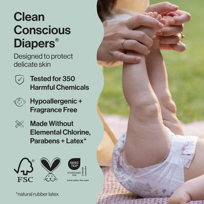 The Honest Company Comfort Dry Diapers: TCF Plant-Based Protection