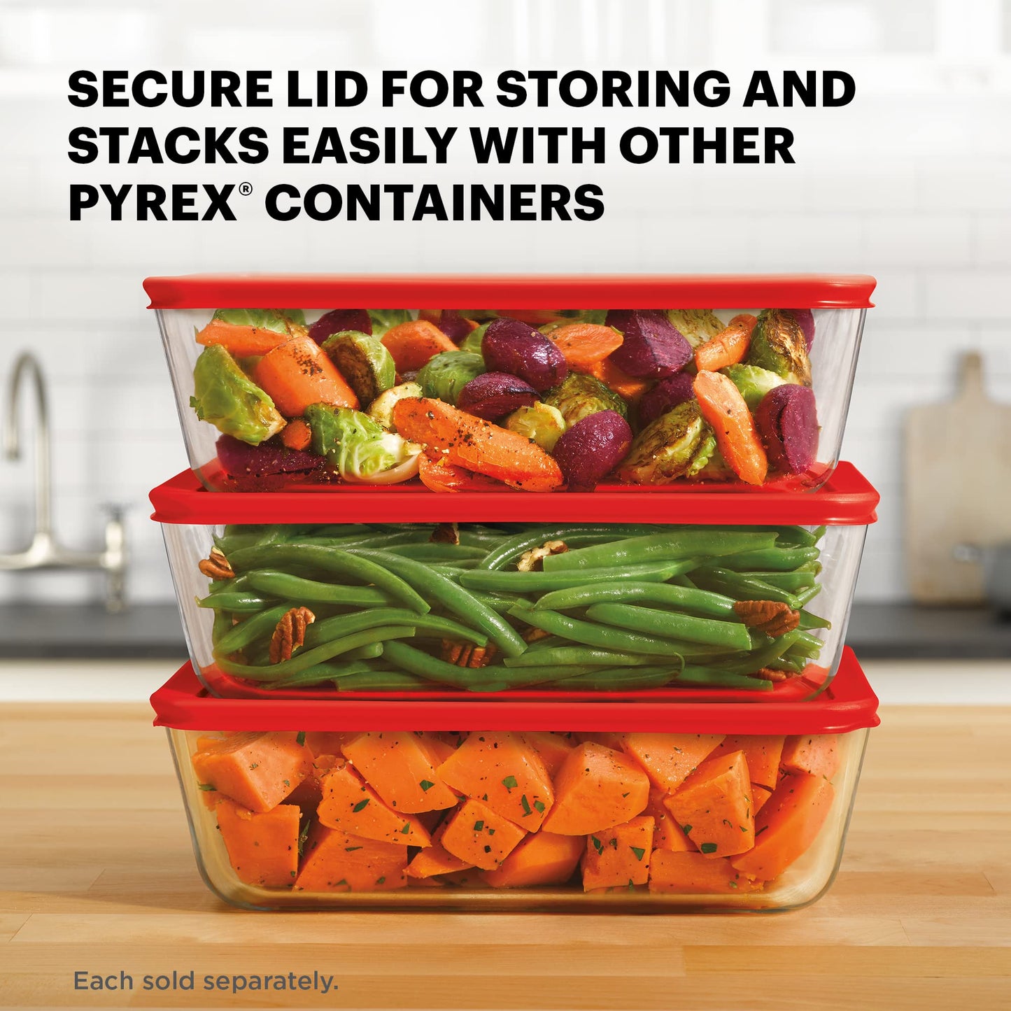 Pyrex Simply Store 11-Cup Glass Food Storage Container