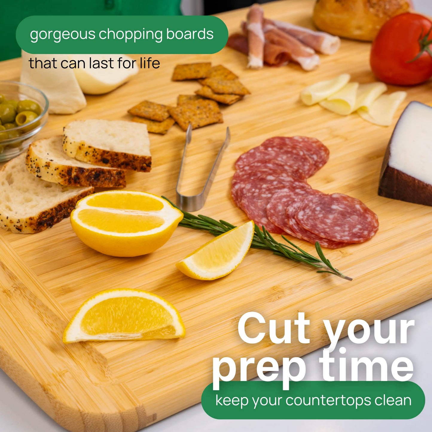 Non-Toxic Organic Bamboo Cutting Board, XL, FSC – Greener Chef