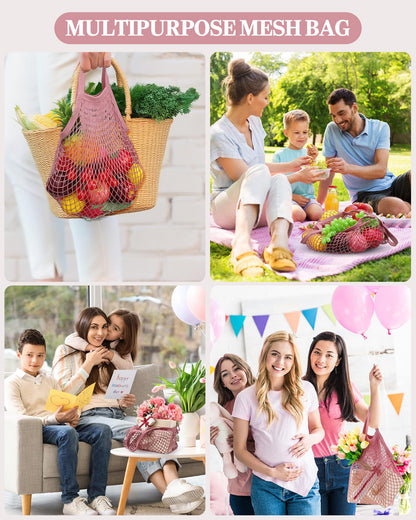 Eccliy Reusable Cotton Mesh Grocery & Produce Bags (12-Pack)