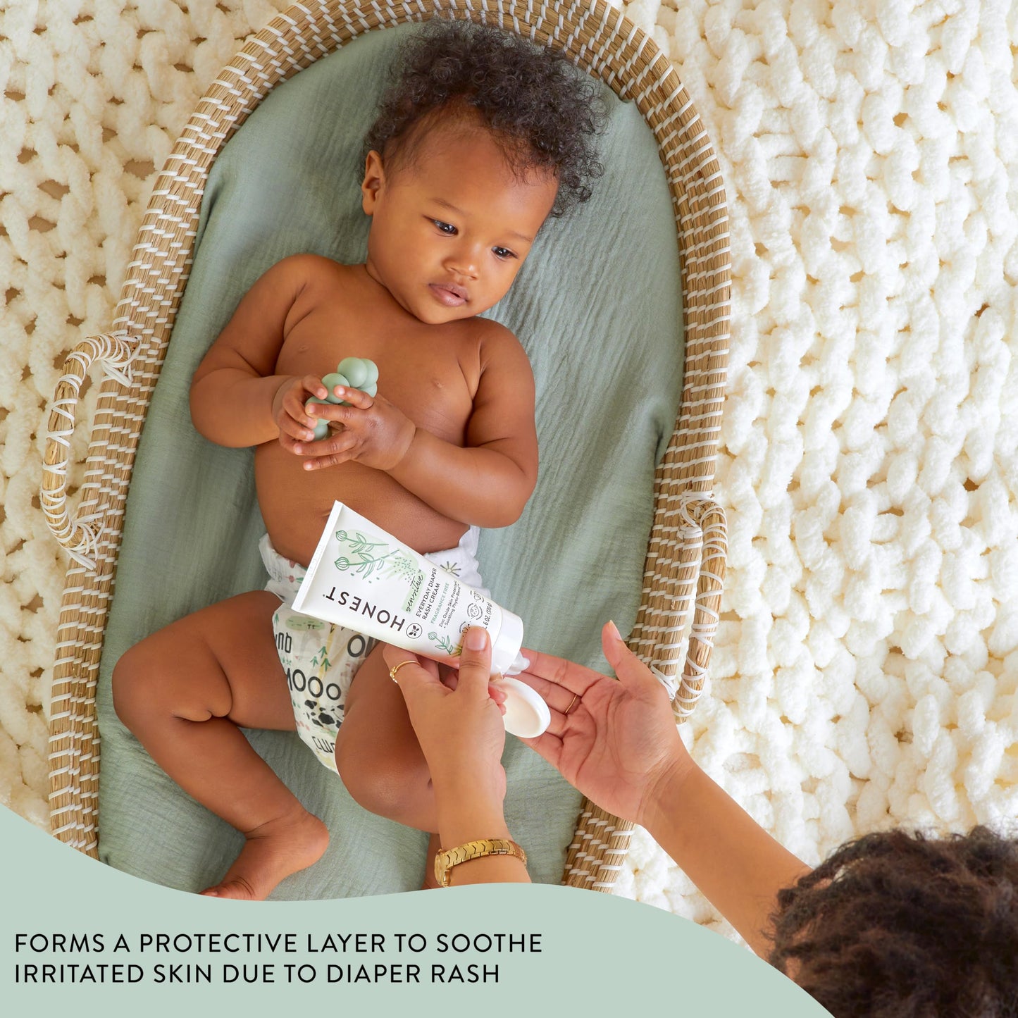 The Honest Company Diaper Rash Cream: Moisturizing Zinc Oxide Ointment