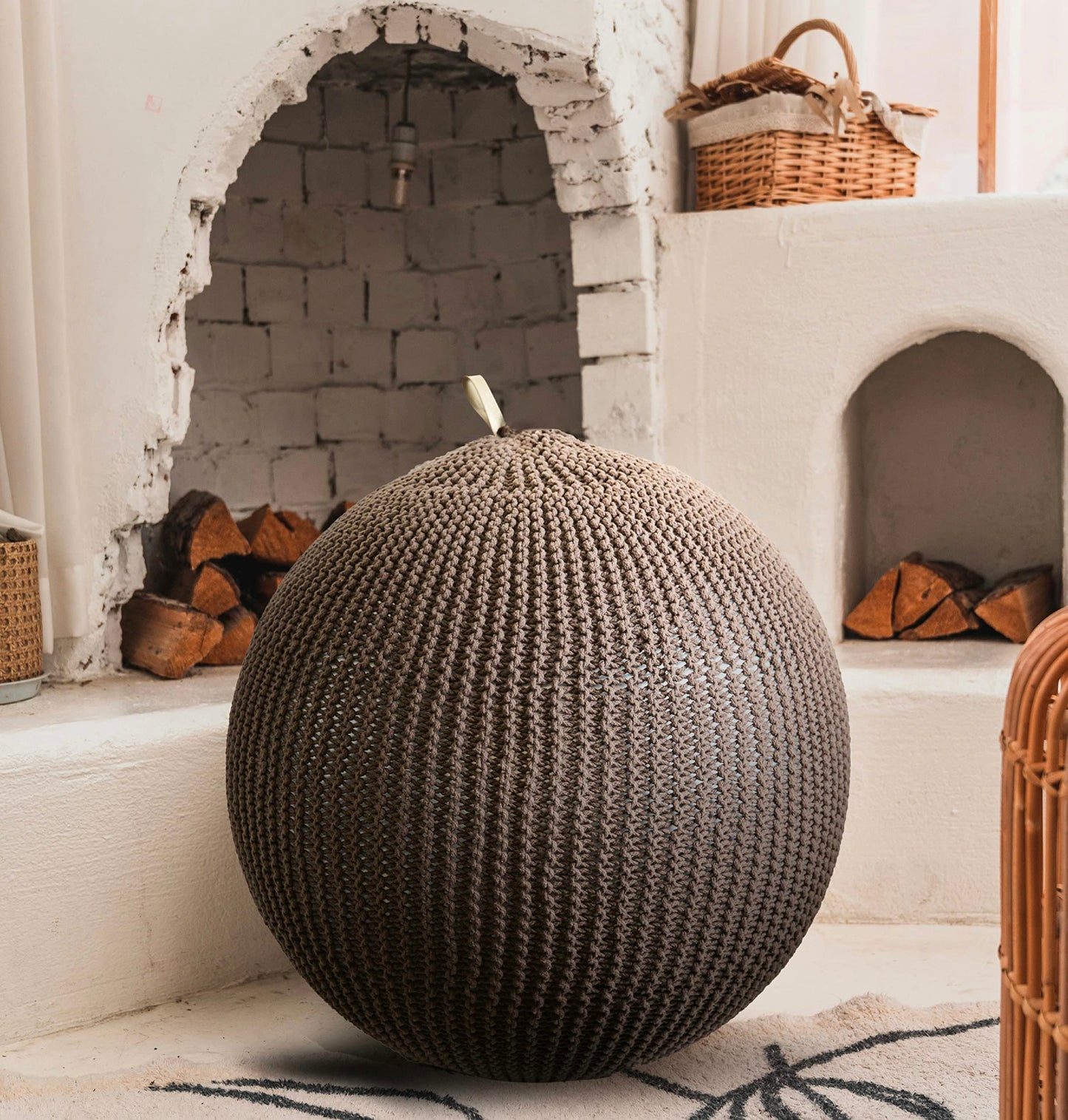 Natural Cotton Rope Ball Cover: Handmade Chemical-Free Comfort