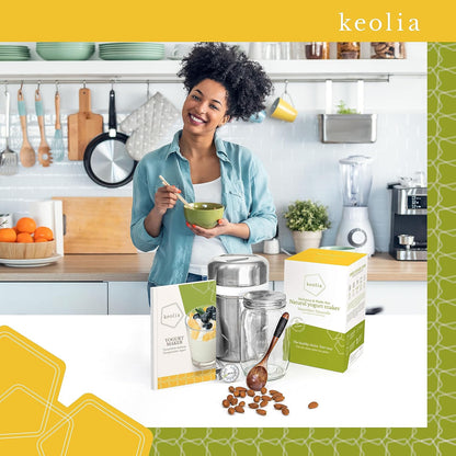 Microplastic-Free Non-Electric Yogurt Maker Kit with Glass Jar – Keolia