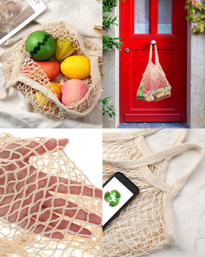 Eccliy Reusable Cotton Mesh Grocery & Produce Bags (12-Pack)