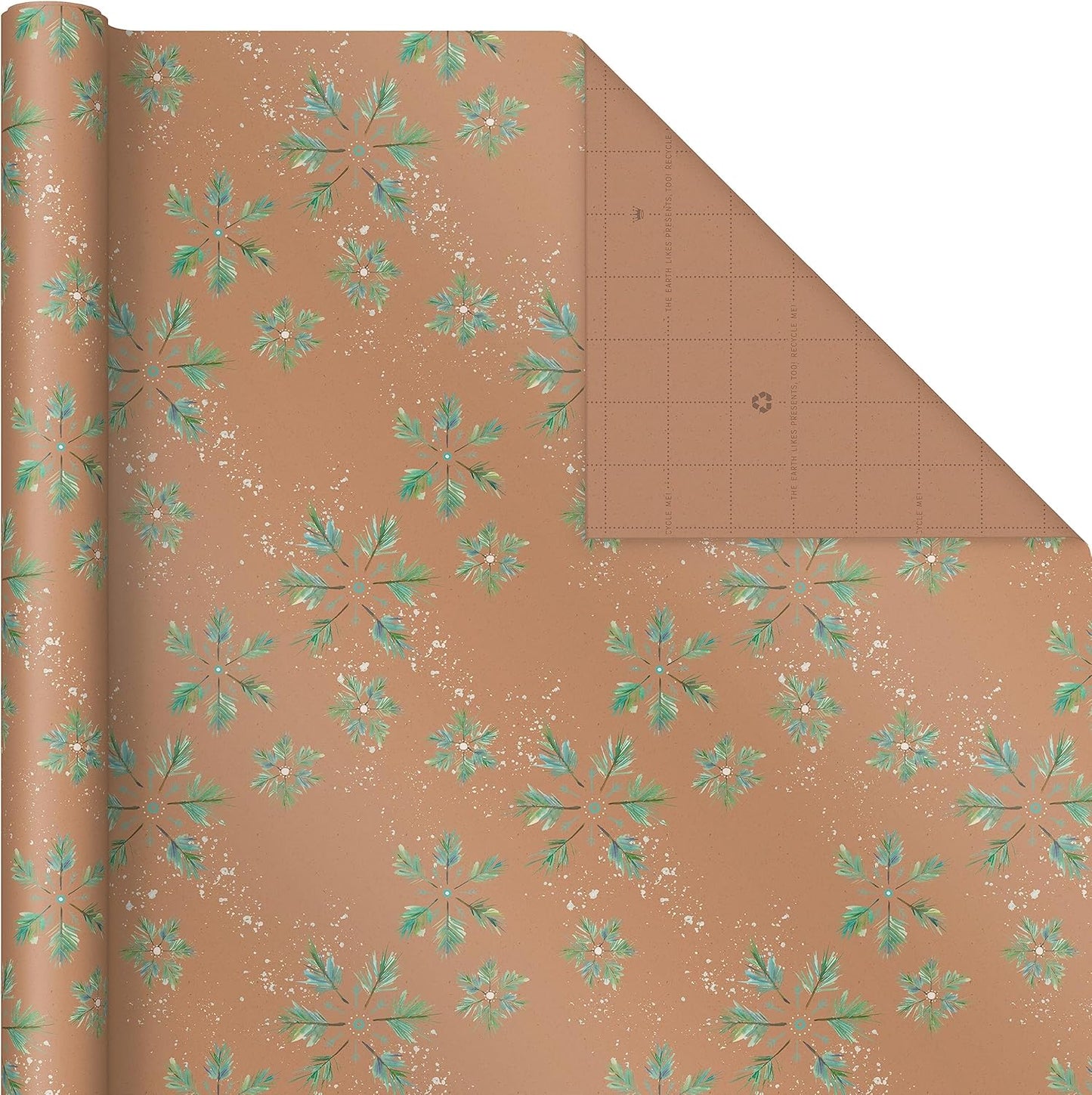 Recyclable Christmas: Hallmark Kraft Paper Rolls with Grid Lines for Easy, Eco-Conscious Wrapping