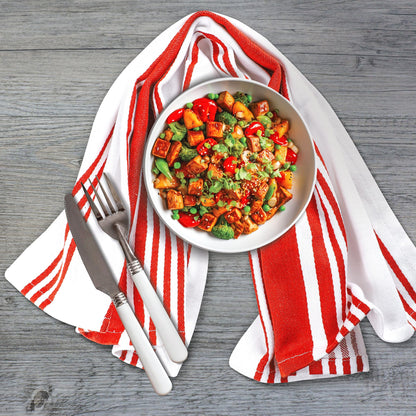 Microplastic-Free Kitchen: Urban Villa Cotton Dish Towels 6-Pack Non-Toxic